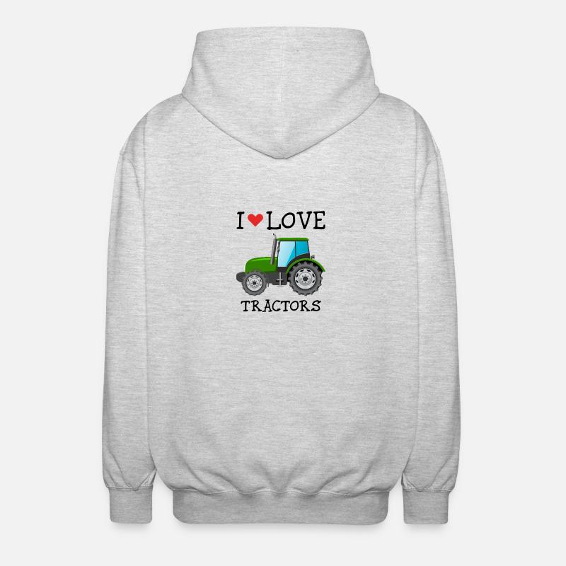 J'AIME TRACTEURS - Veste à capuche unisexe - gris clair chiné