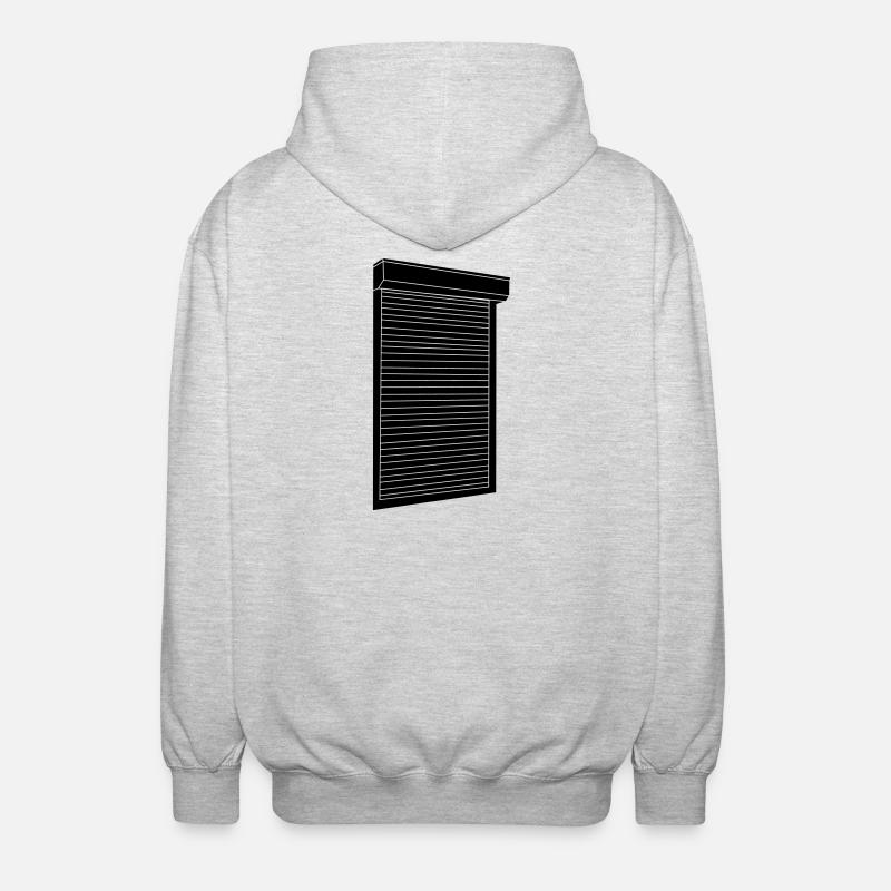 Rollläden - Unisex Kapuzenjacke - Hellgrau meliert