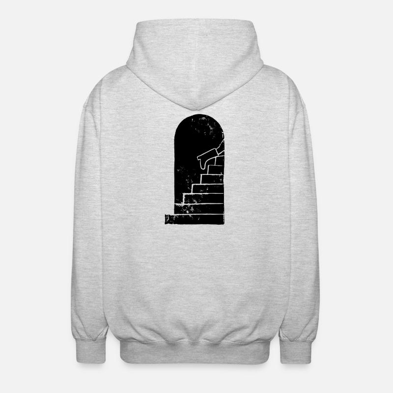 Forward into the future - Unisex Hooded Jacket - light heather grey