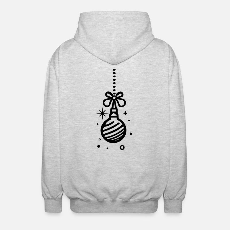 Christbaumkugel - Unisex Kapuzenjacke - Hellgrau meliert