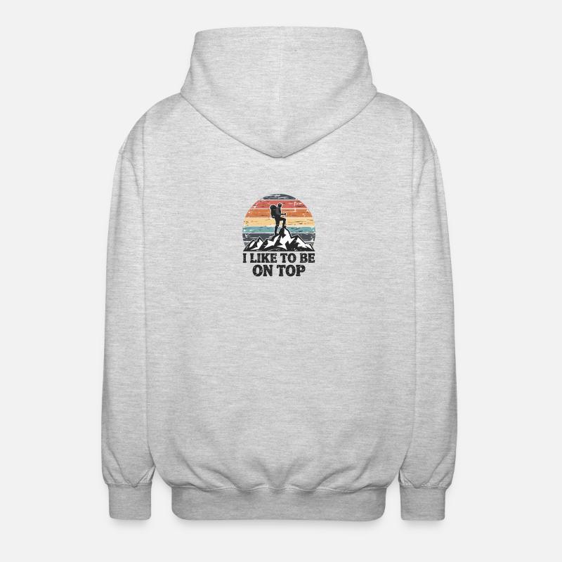 Berggipfel Gipfel Bergsteigen Klettern Kletterer - Unisex Kapuzenjacke - Hellgrau meliert