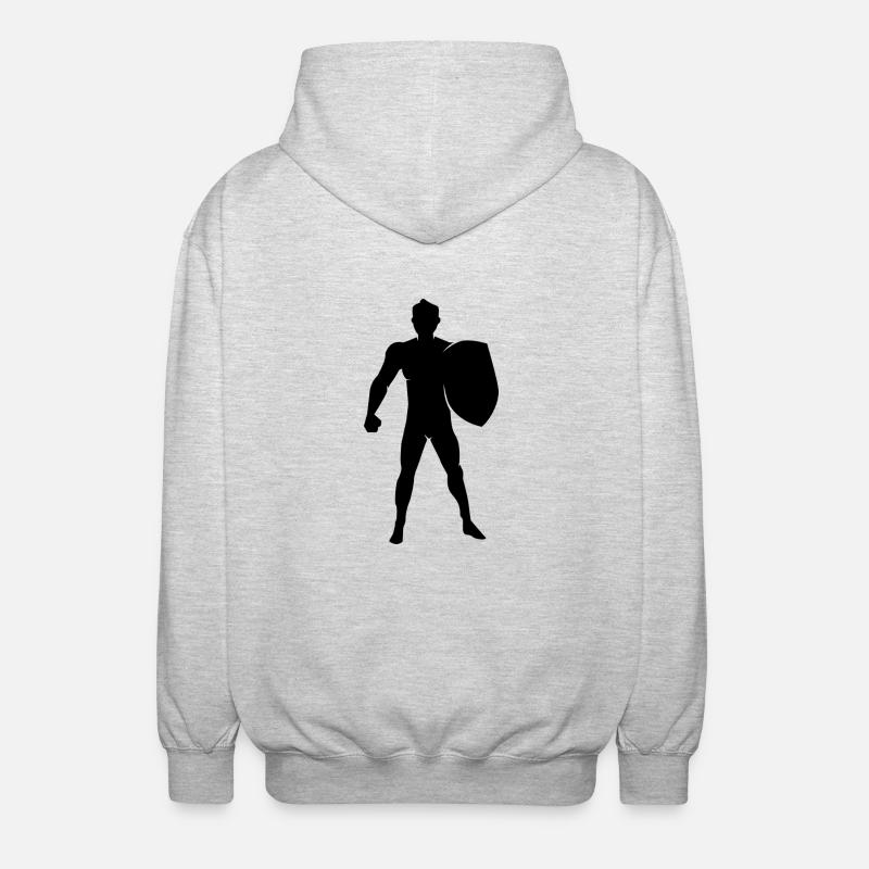 Held - Unisex Kapuzenjacke - Hellgrau meliert