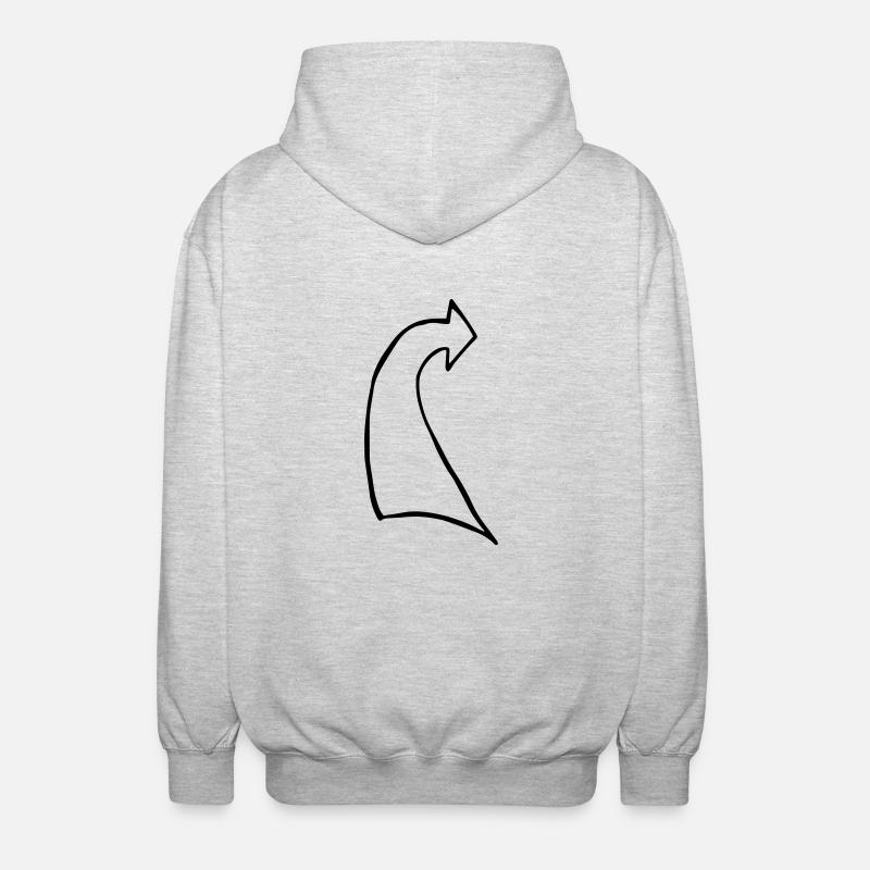 pfeile8, Feil, dick, gerundet - Unisex Kapuzenjacke - Hellgrau meliert