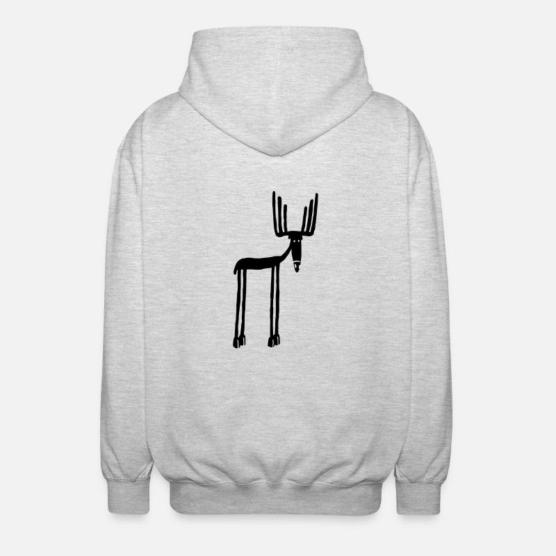 moose - Veste à capuche unisexe - gris clair chiné