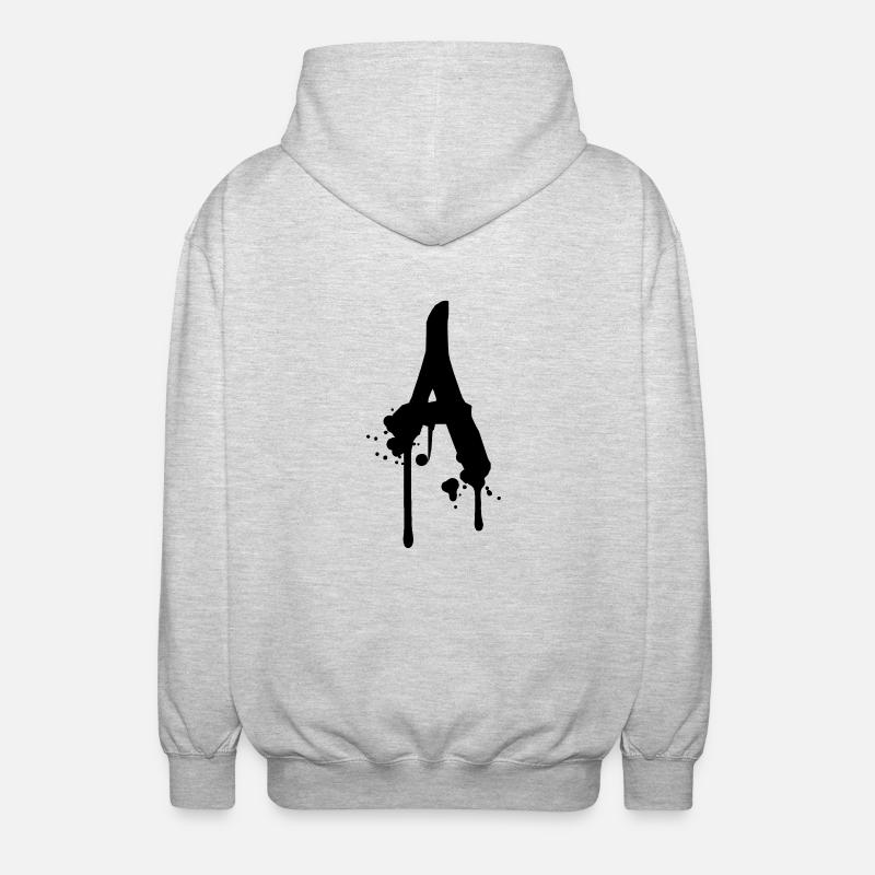Un graffiti gouttes Farbklex spray - Veste à capuche unisexe - gris clair chiné