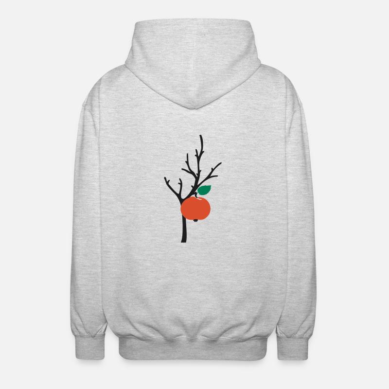 Apfelbaum apple tree - Unisex Kapuzenjacke - Hellgrau meliert