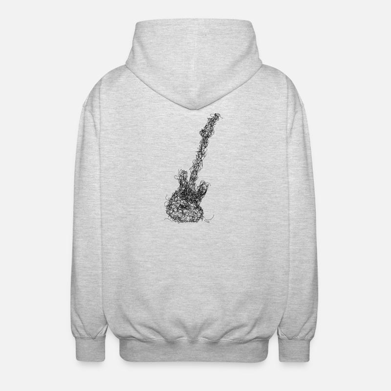 Lower Scribble - Unisex Hooded Jacket - light heather grey