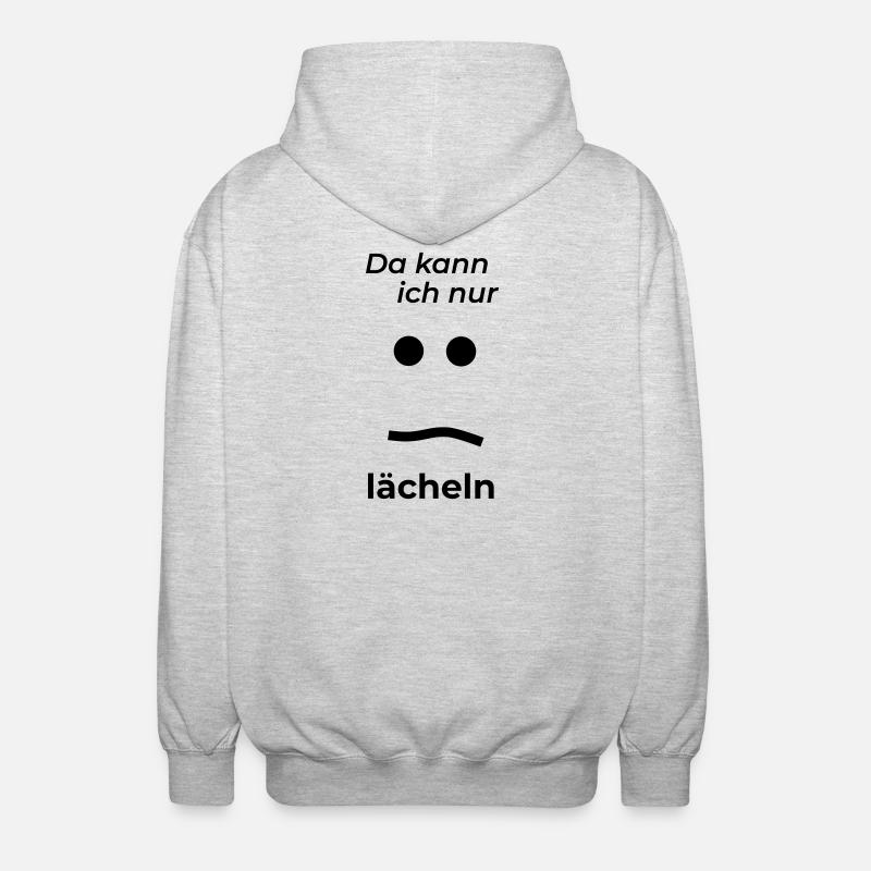 Il suffit de sourire - Veste à capuche unisexe - gris clair chiné