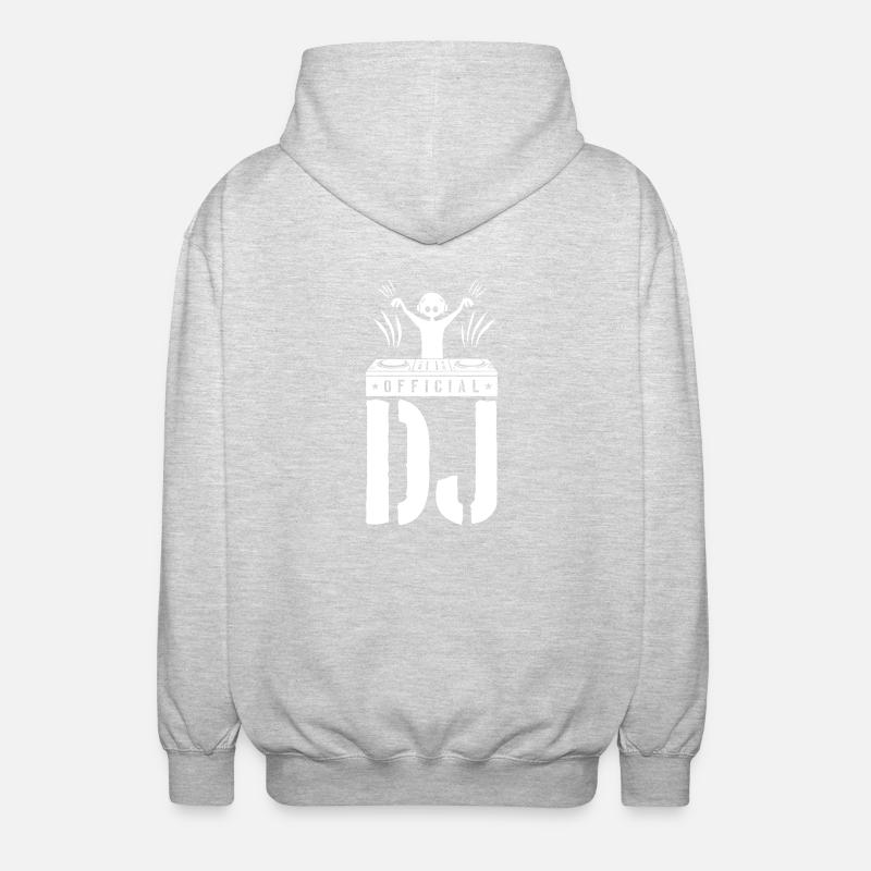 DJ Spruch Turntables - Unisex Hooded Jacket - light heather grey