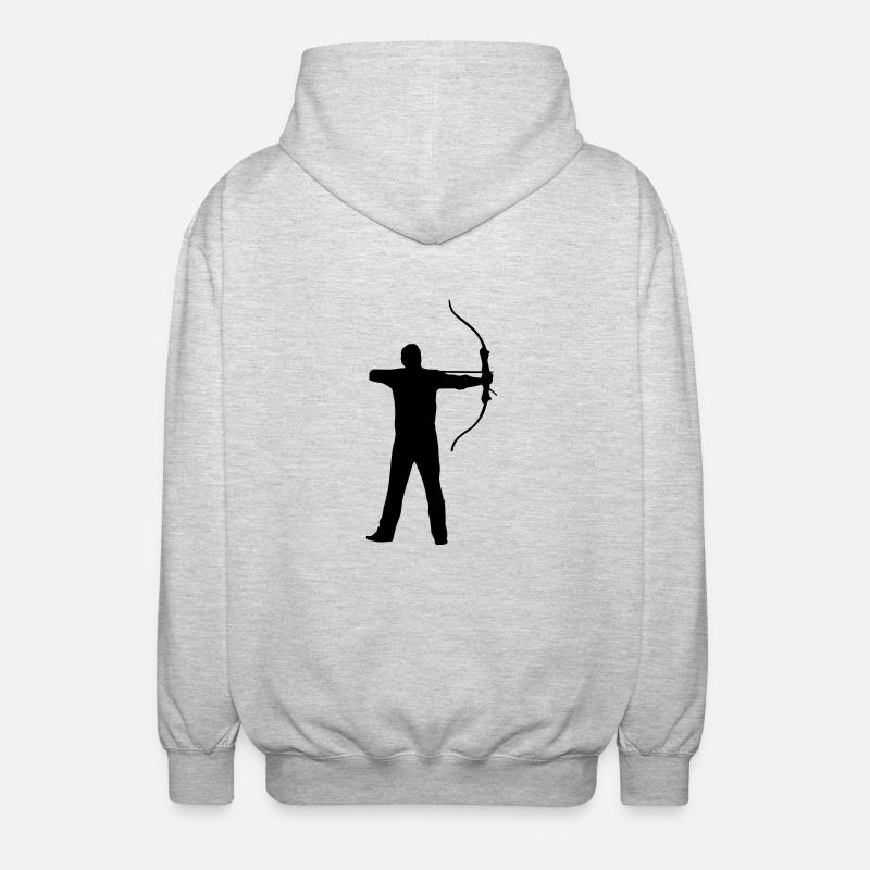 Bogenschütze - Unisex Kapuzenjacke - Hellgrau meliert