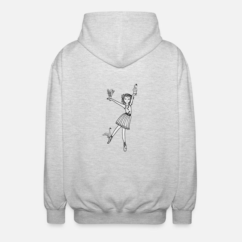 La danse enchante le monde - Les gardiens d'Orbis - Veste à capuche unisexe - gris clair chiné