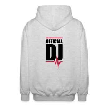 dj___f2 - Veste à capuche unisexe - gris clair chiné - Dos - AI Model Male 185 light (185cm)