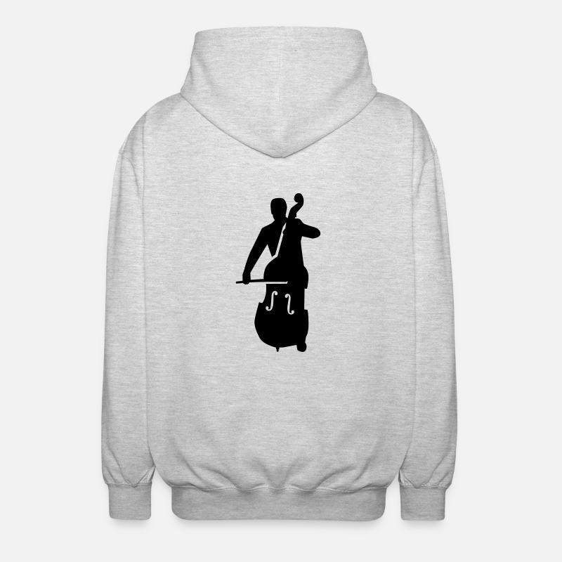 Contrabasse - Veste à capuche unisexe - gris clair chiné