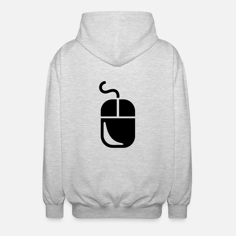 Computer - Unisex Kapuzenjacke - Hellgrau meliert