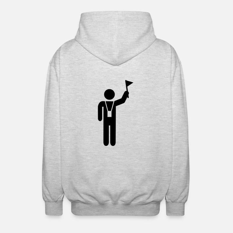 Reiseleiter - Unisex Kapuzenjacke - Hellgrau meliert