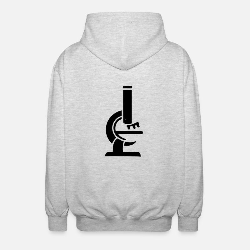 Microscope - Veste à capuche unisexe - gris clair chiné