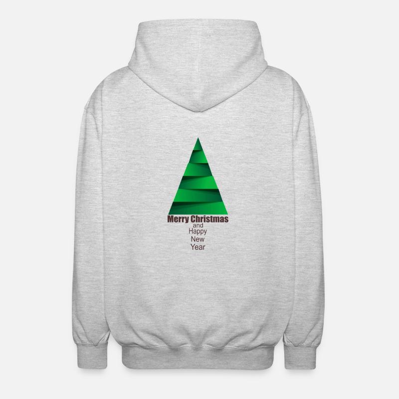 Moderner Weihnachtsbaum Modern Christmas Tree - Unisex Kapuzenjacke - Hellgrau meliert