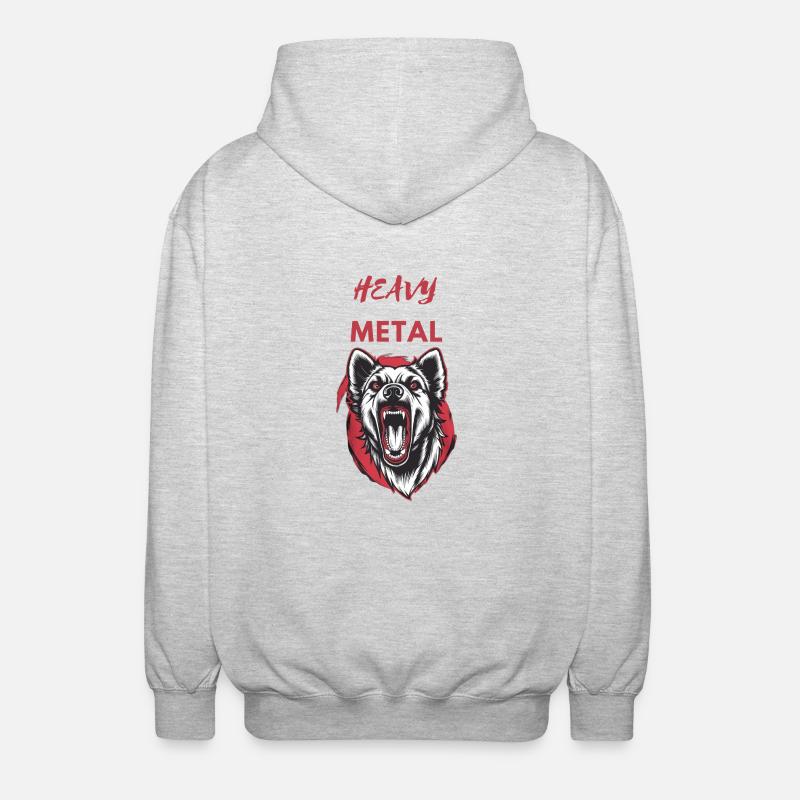 Loup de métal lourd - Veste à capuche unisexe - gris clair chiné
