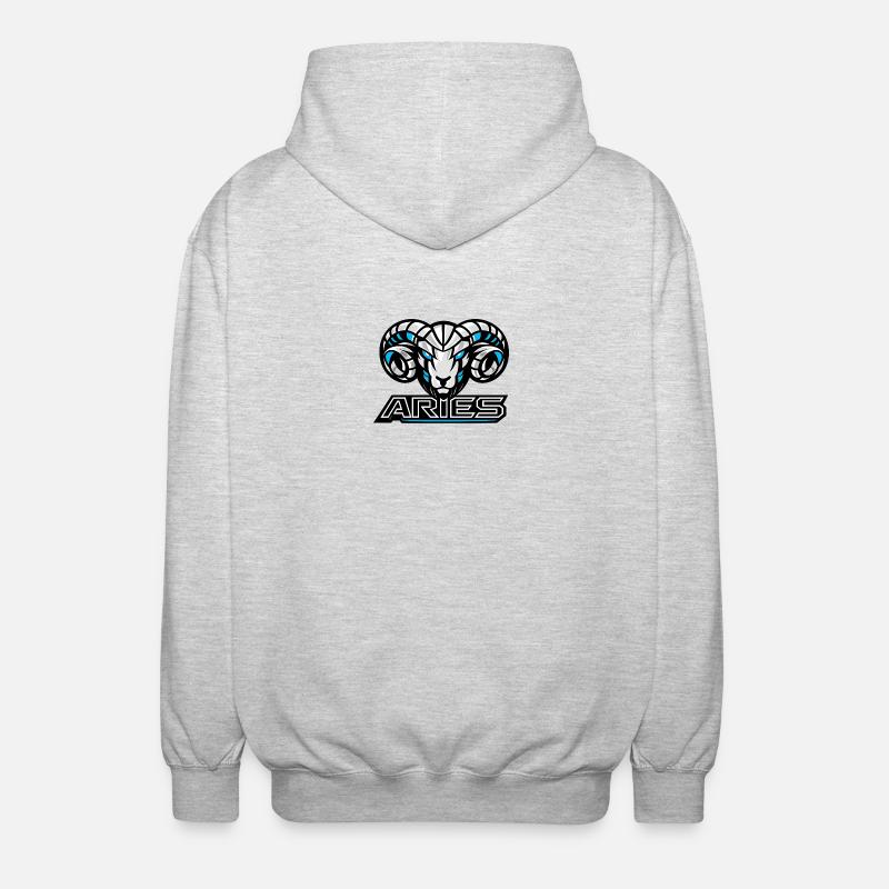 Ariete_raster - Unisex Hooded Jacket - light heather grey