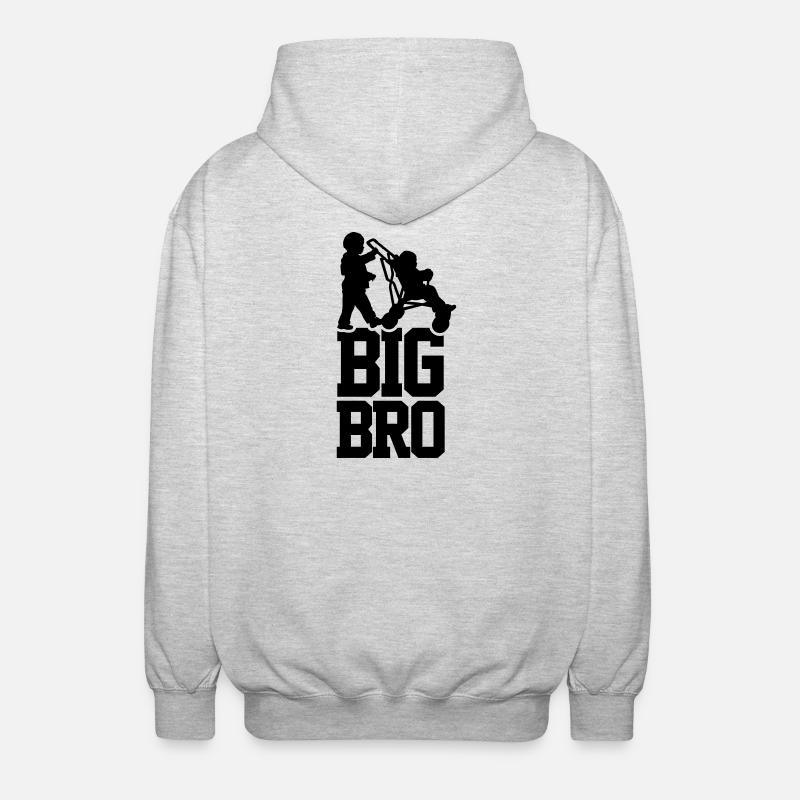 Big Bro - Unisex Kapuzenjacke - Hellgrau meliert