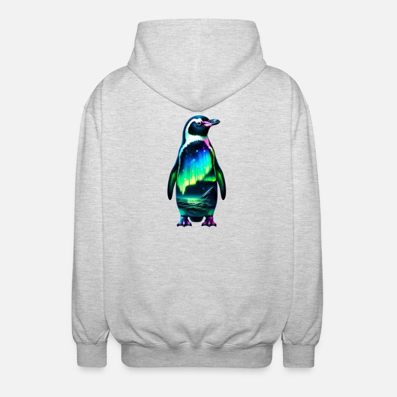 Pinguin - Unisex Kapuzenjacke - Hellgrau meliert