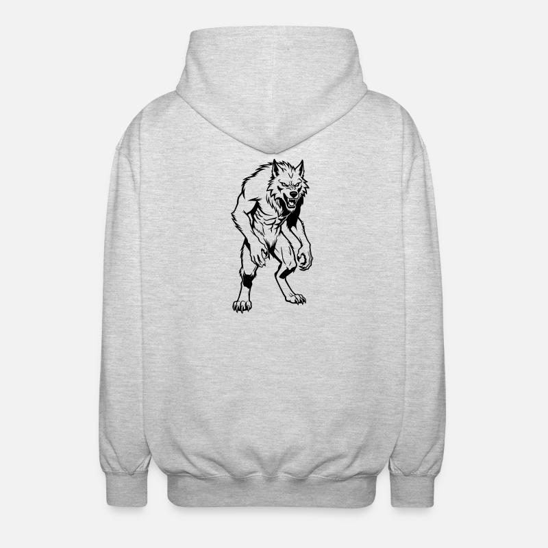 Werewolf - Unisex Hooded Jacket - light heather grey