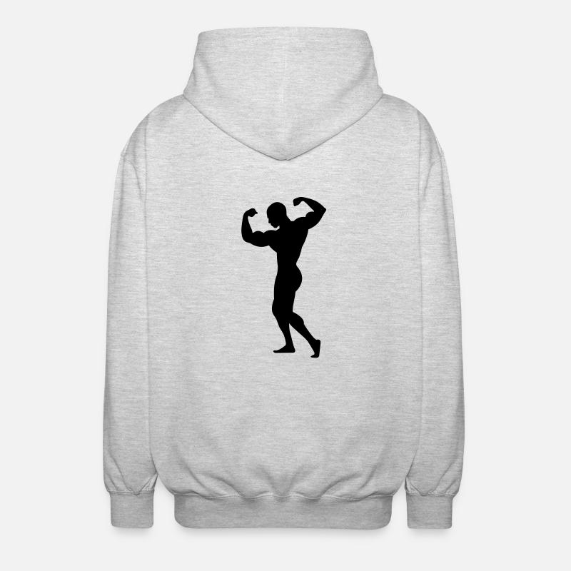 Adonis - Ein starker Mann - Unisex Kapuzenjacke - Hellgrau meliert