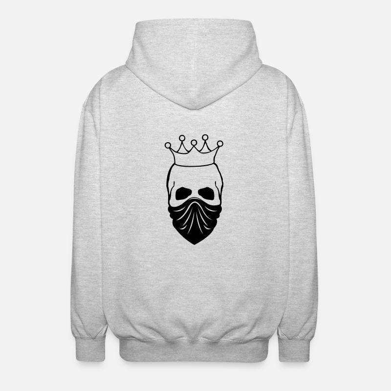 skull_bandit_king_01 - Veste à capuche unisexe - gris clair chiné