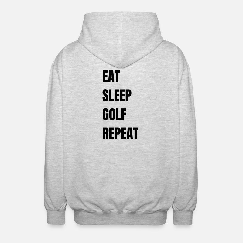 Mange, dors, golf, répéte. - Veste à capuche unisexe - gris clair chiné