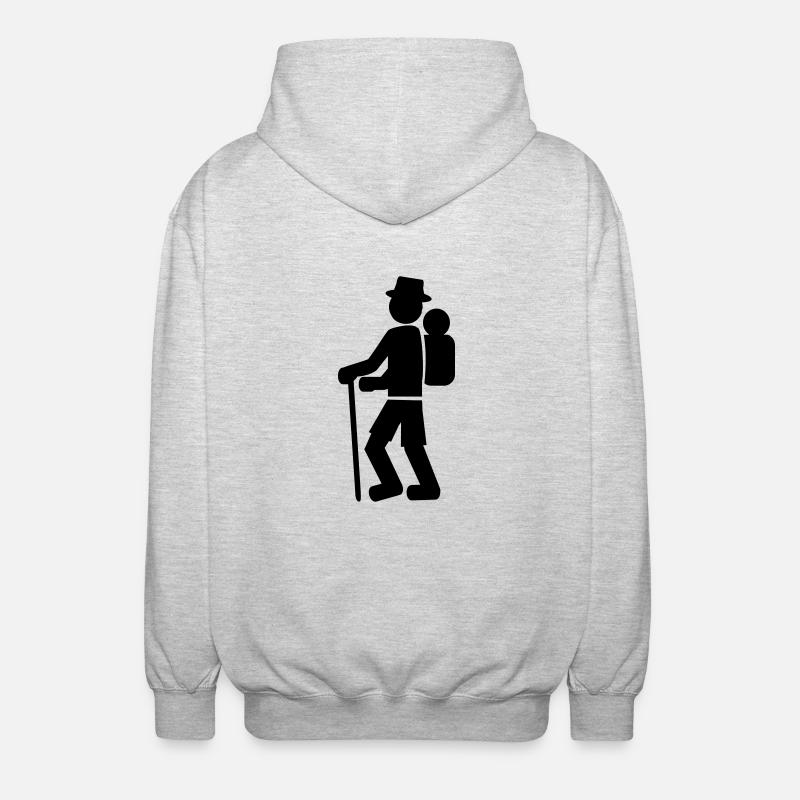 Wanderer - Unisex Kapuzenjacke - Hellgrau meliert