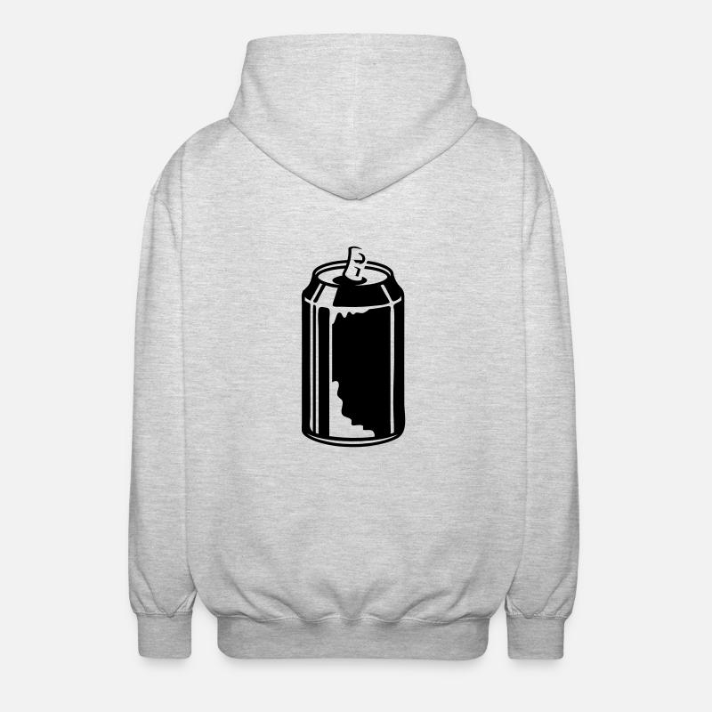 Eine geöffnete Getränkedose - Unisex Kapuzenjacke - Hellgrau meliert