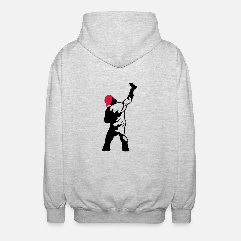 graffiti sprayer - Unisex Hooded Jacket - light heather grey