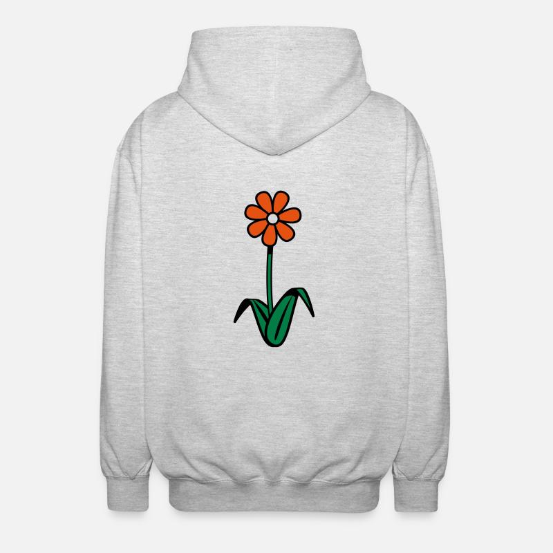 une fleur - Veste à capuche unisexe - gris clair chiné