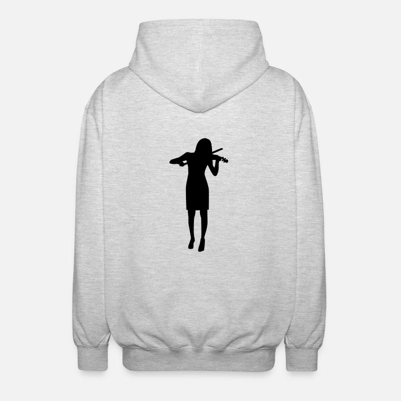 Violon - Veste à capuche unisexe - gris clair chiné