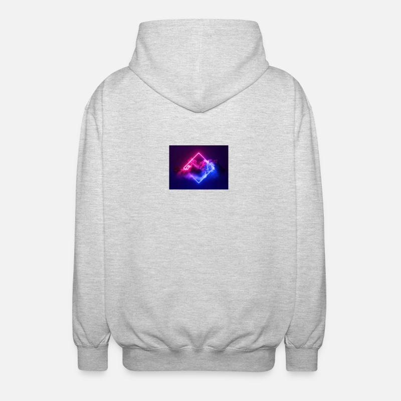 Neon Cloud Diamond - Unisex Hooded Jacket - light heather grey