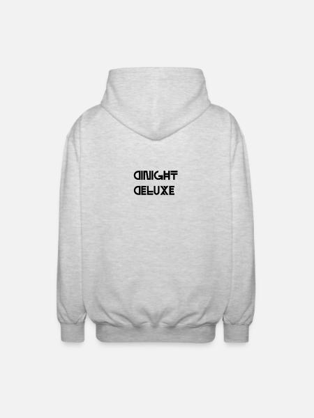 Modern Geometric Lettering - Dinight Deluxe - Unisex Hooded Jacket - light heather grey