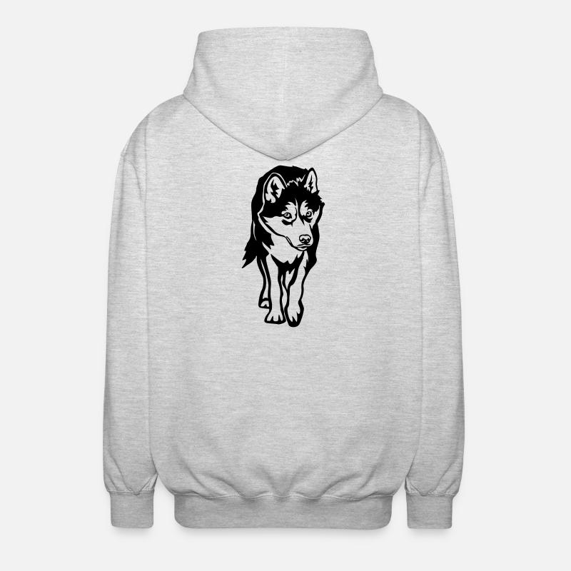 Rauque - Veste à capuche unisexe - gris clair chiné