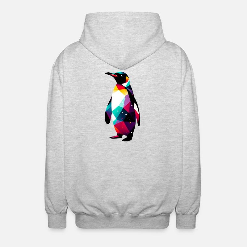Penguin - Unisex Hooded Jacket - light heather grey