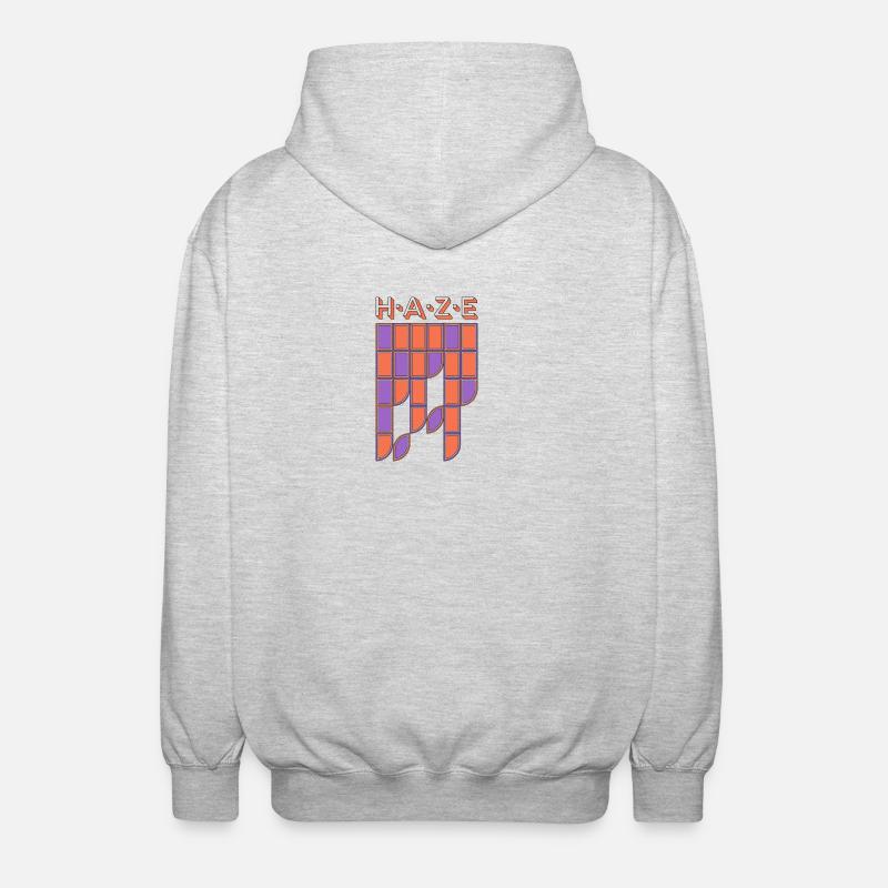 Graphique de lettrage - Veste à capuche unisexe - gris clair chiné