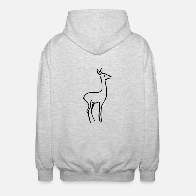 Biche - Veste à capuche unisexe - gris clair chiné