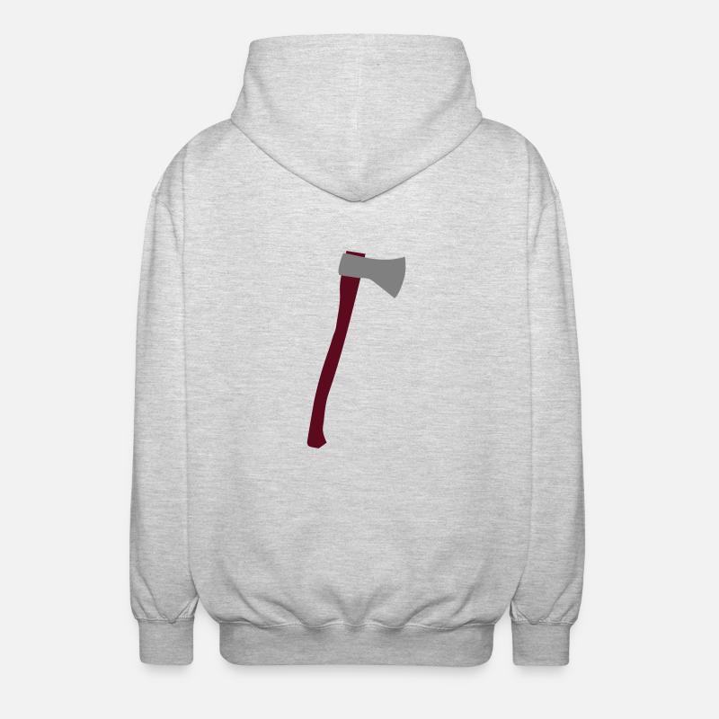 Axt - Unisex Kapuzenjacke - Hellgrau meliert
