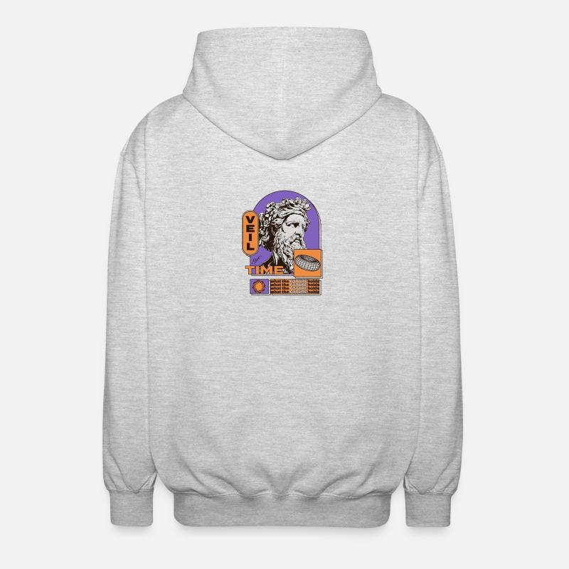 Conception de collage de tendance - Veste à capuche unisexe - gris clair chiné