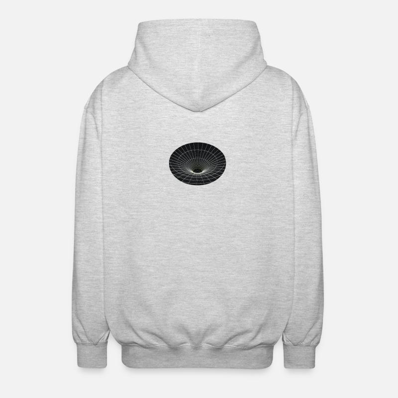 Vortex Grid Wormhole - Unisex Hooded Jacket - light heather grey