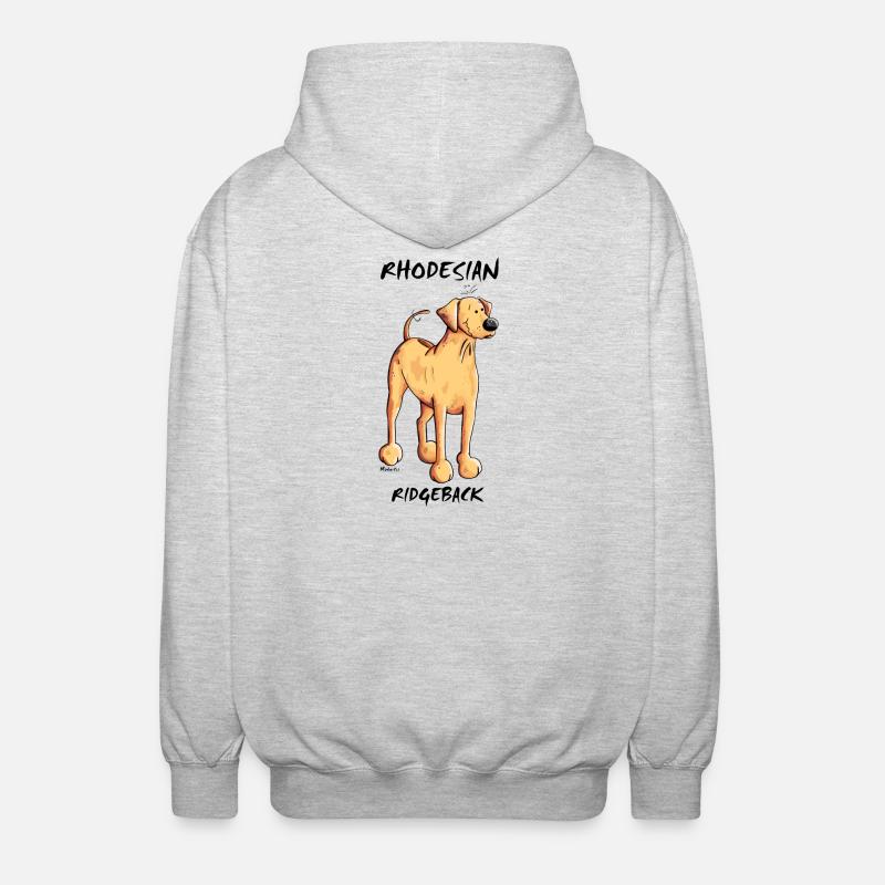 Funny Rhodesian Ridgeback - Unisex Kapuzenjacke - Hellgrau meliert