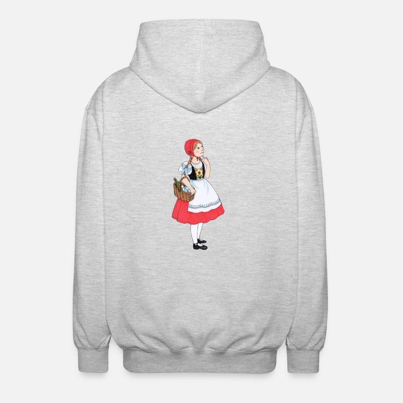 Rotkäppchen - Unisex Kapuzenjacke - Hellgrau meliert