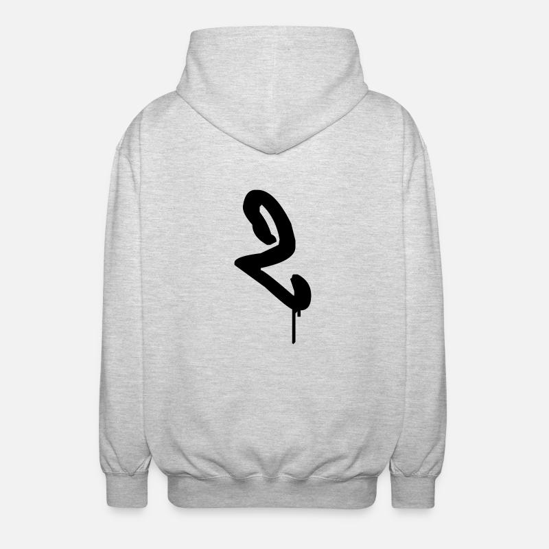 Graffiti: 2 - Veste à capuche unisexe - gris clair chiné