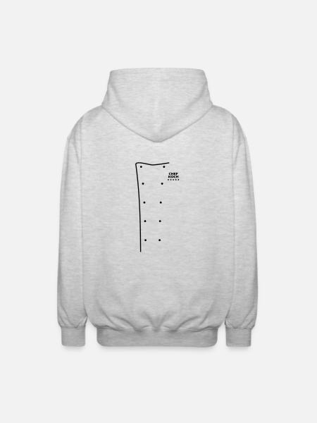 Chef's Jacket - Unisex Hooded Jacket - light heather grey