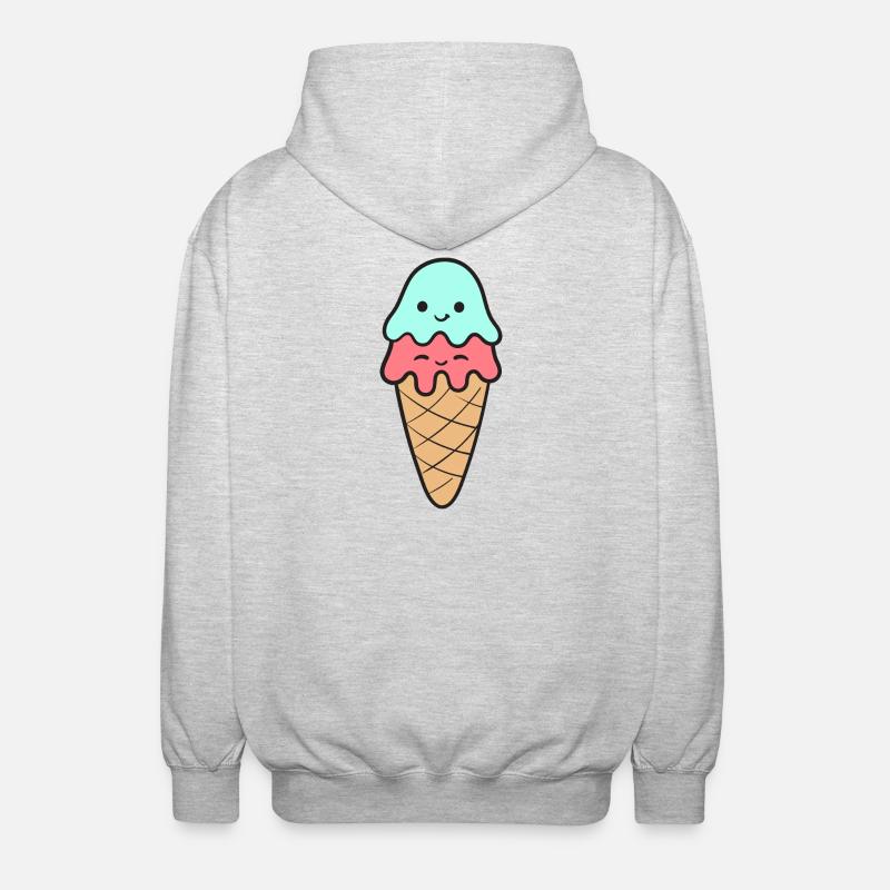 Crème glacée Crème glacée - Veste à capuche unisexe - gris clair chiné