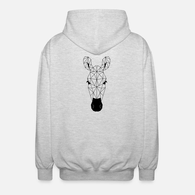 Zebra Polygon - Unisex Hooded Jacket - light heather grey