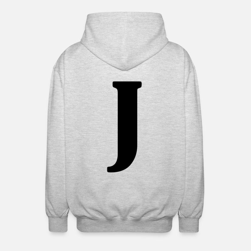 J - Veste à capuche unisexe - gris clair chiné